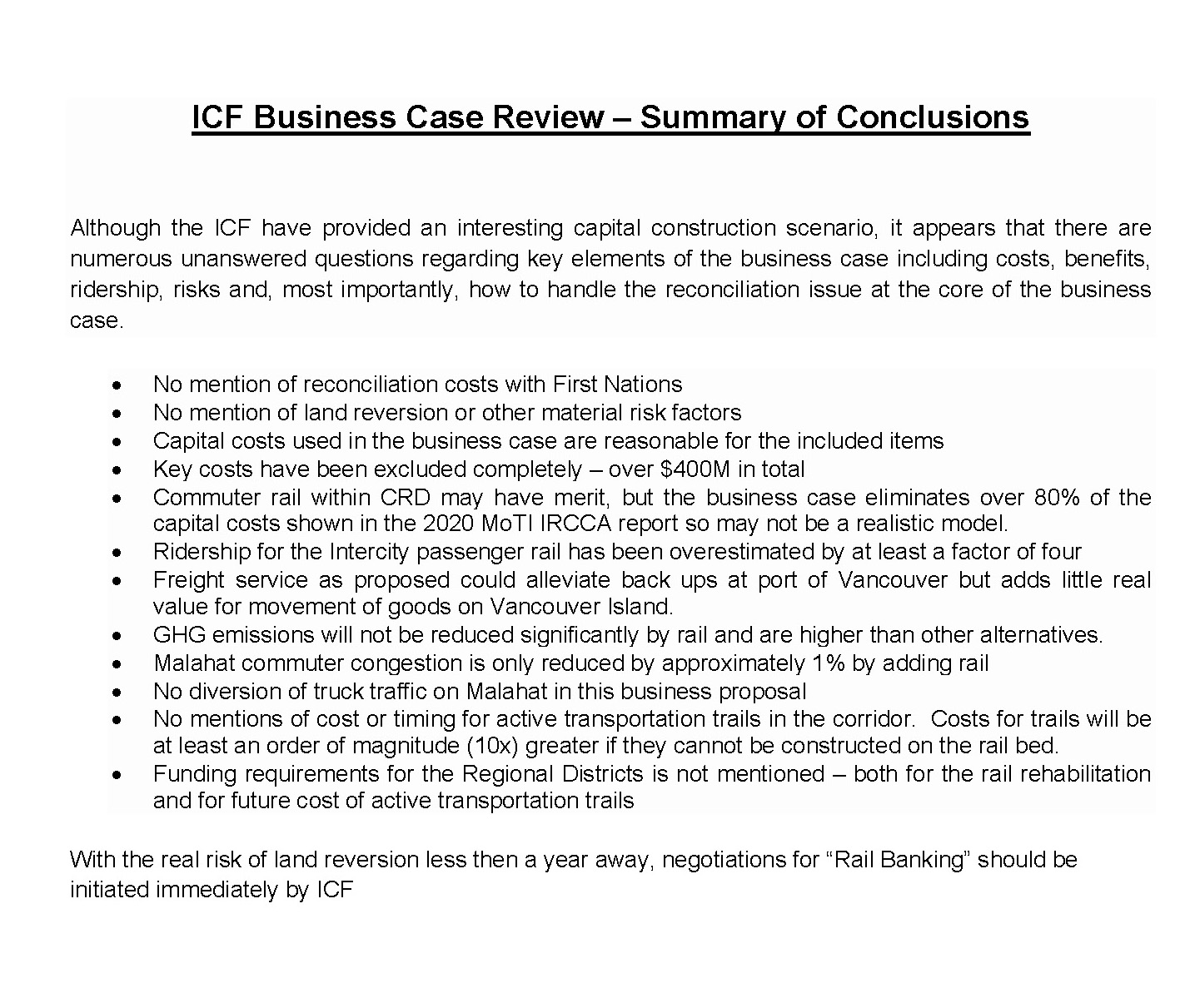ICF-Business-Case-review-summary